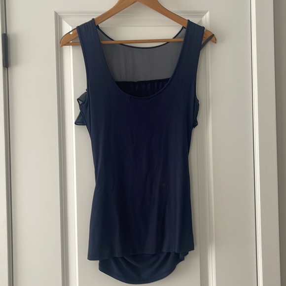 🎉SALE🎉ARDEN B Navy Ruffle Top - Picture 3 of 4